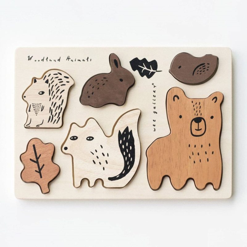 wooden tray puzzle woodland animals wee gallery