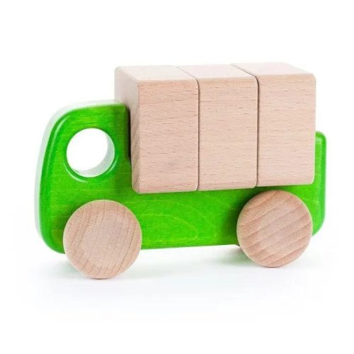 wooden truck with blocks bajo toys 4